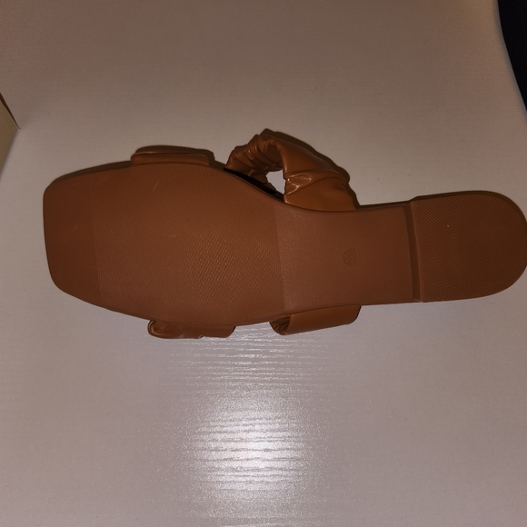 NIB- Brown Square Toe Mule Slides Sz 10 - Picture 5 of 7